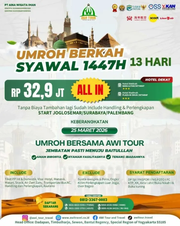 Umroh Syawal 1447H
