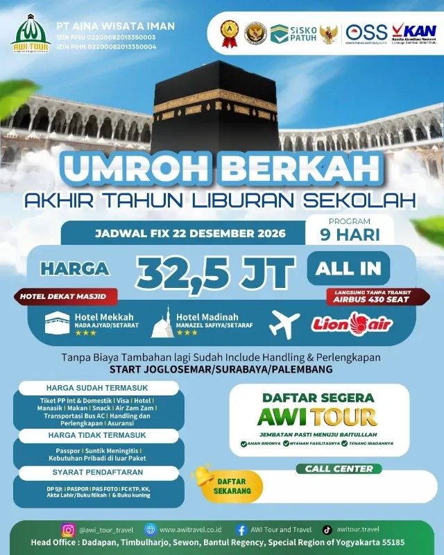 Umroh Akhir Tahun — Liburan Sekolah