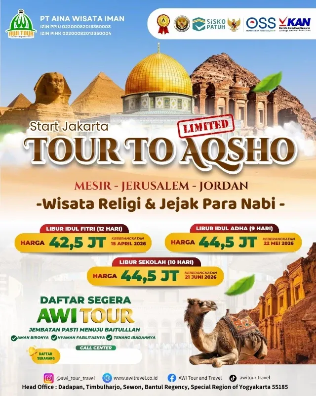 Wisata Religi Mesir — Jerusalem — Jordan